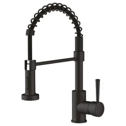 LENZ ND-Spültischamatur Nova mit Brause Schwarz Matt