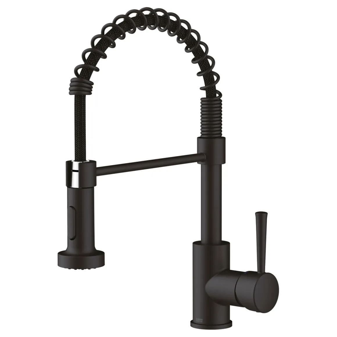 LENZ ND-Spültischamatur Nova mit Brause Schwarz Matt