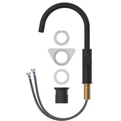 LENZ Spültischarmatur Anela Easy-Clean-Mischdüsesystem Schwarz Matt