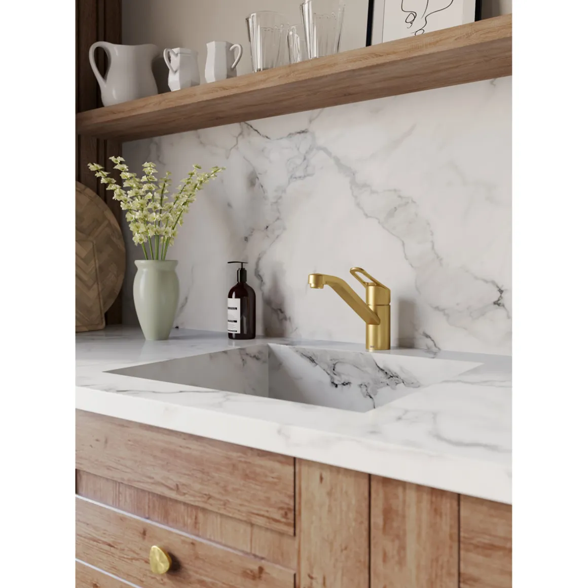 LENZ Spültischarmatur Mila Anti-Fingerabdruck Gold