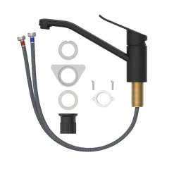 LENZ Spültischarmatur Mila Anti-Fingerabdruck Schwarz Matt