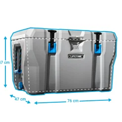 Lifetime Kühlbox Premium 73 L 47x76x47cm Grau