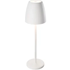 Lightme Akku-Tischleuchte Tavola antikweiß