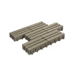 Lusit ECO City40x20x8 cm, Grau mit Microfase