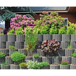 Lusit Pflanzring groß anthrazit 48 x 30 cm