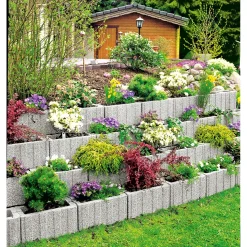 Lusit Pflanzstein Bambinoflor grau 40 x 20 x 20 cm