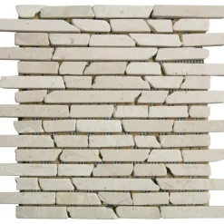 Marmormosaik Biancone Brick 25 x 25 cm