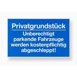 Metafranc Gebotsschild Privatgrundstück Kunststoff gelb