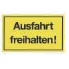 Metafranc Hinweisschild Ausfahrt freihalten Kunststoff gelb