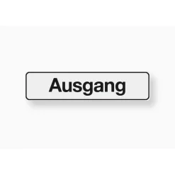 Metafranc Hinweisschild Ausgang Kunststoff weiß