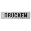 Metafranc Hinweisschild Drücken Aluminium grau