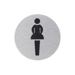 Metafranc Hinweisschild Damen Aluminium grau