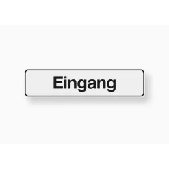 Metafranc Hinweisschild Eingang Kunststoff weiß