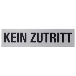 Metafranc Hinweisschild Kein Zutritt Aluminium grau