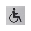 Metafranc Hinweisschild Rollstuhl Aluminium grau