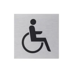 Metafranc Hinweisschild Rollstuhl Aluminium grau