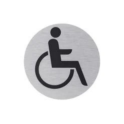 Metafranc Hinweisschild Rollstuhl Aluminium grau