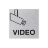 Metafranc Hinweisschild Video Aluminium grau