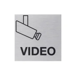 Metafranc Hinweisschild Video Aluminium grau
