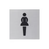 Metafranc Hinweisschild WC Damen Aluminium grau