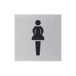 Metafranc Hinweisschild WC Damen Aluminium grau