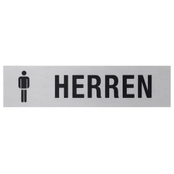 Metafranc Hinweisschild WC Herren Aluminium grau