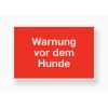 Metafranc Hinweisschild Warnung vor dem Hunde Kunststoff gelb