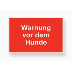 Metafranc Hinweisschild Warnung vor dem Hunde Kunststoff gelb