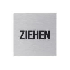 Metafranc Hinweisschild Ziehen Aluminium grau
