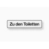 Metafranc Hinweisschild zu den Toiletten Kunststoff weiß