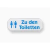 Metafranc Hinweisschild zu den Toiletten Kunststoff weiß