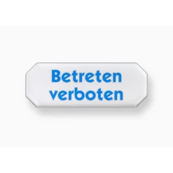 Metafranc Verbotsschild Betreten verboten Kunststoff weiß