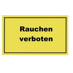 Metafranc Verbotsschild Rauchverbot Kunststoff gelb