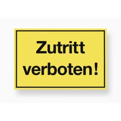 Metafranc Verbotsschild Zutritt verboten Kunststoff gelb