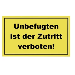 Metafranc Verbotsschild Zutritt verboten Kunststoff gelb
