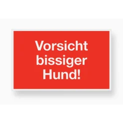 Metafranc Warnschild Vorsicht bissiger Hund Kunststoff gelb
