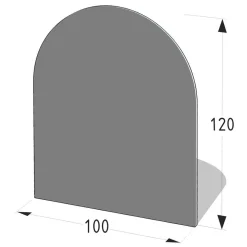 Metallbodenplatte Rundbogen 100 x 120 cm