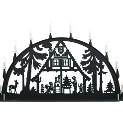 Metallschwibbogen Waldhaus aus Aluminium