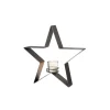 Metallstand Stern mit Teelichtglas anthrazit matt LxBxH 35 x 6 x 35 cm