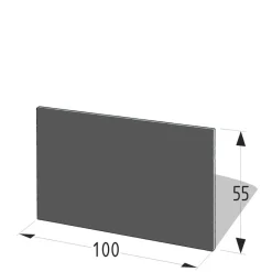 Metallvorlegeplatte Rechteck 100 x 55 cm schwarz