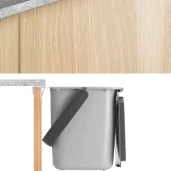 Metaltex Bio-Abfallsammler Bin Tex 19,3 x 24,6 x 19 cm grau