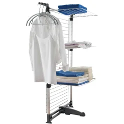 Metaltex Turm-Wäschetrockner Ciclone Vario 78 x 137 x 68 cm silber