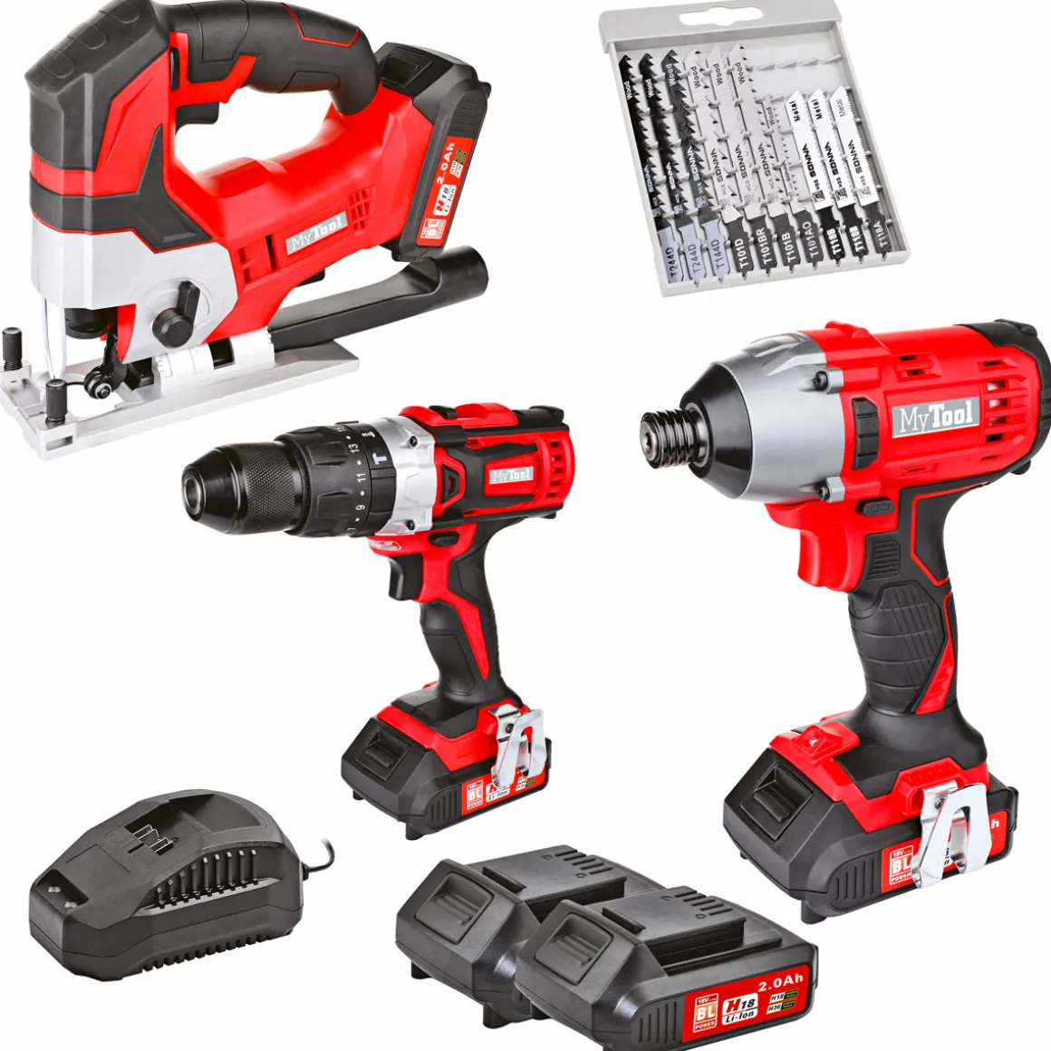 MyTool Akku-Bohrschrauber-Set Basic 4-teilig