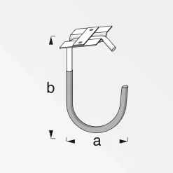 MyTool Fahrradhaken 125x 90 mm verzinkt gummiert rot