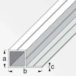 MyTool Quadrohr mit 1 Schenkel 11,5 mm 1m blank