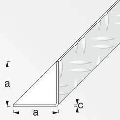 MyTool Riffelblechwinkel 35,5 mm 2,5m gleichschenklig blank