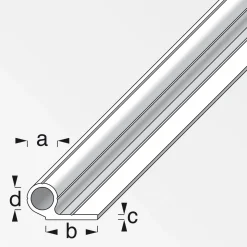 MyTool Rohr 1 Schenkel kurz für M12 1m blank