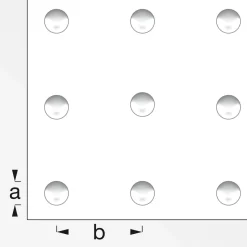 MyTool Rundnoppenblech 24x 48 cm Aluminium silber
