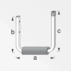 MyTool Surfboardhalter Stahl verzinkt 215 x 250 mm