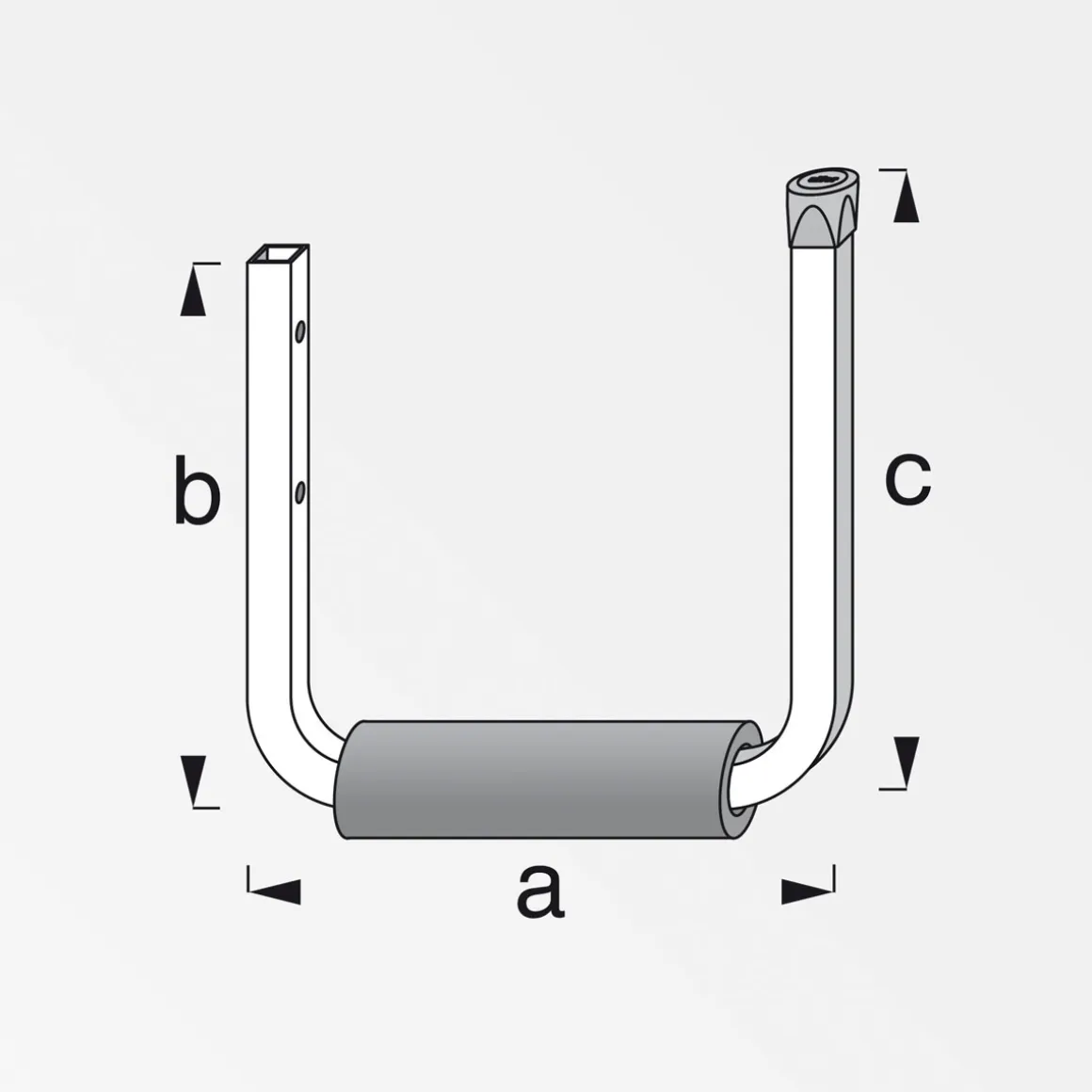 MyTool Surfboardhalter Stahl verzinkt 215 x 250 mm
